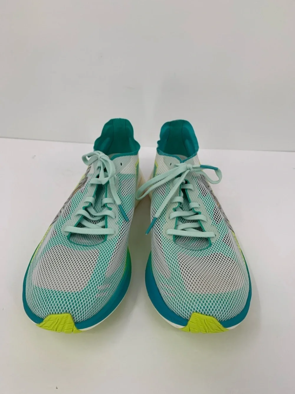 Hoka One One Cielo road running sneakers shoe white blue yellow women 9